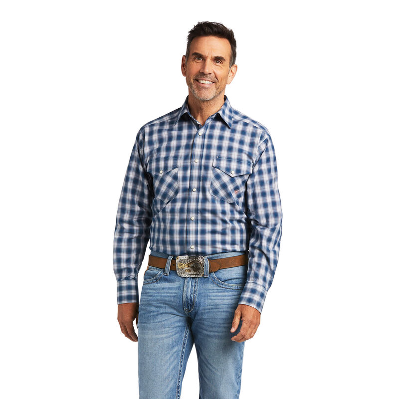 Ariat Hemden Herren - Pro Series Taj Classic Fit Blau/Weiß ( JZPTV-0516 )